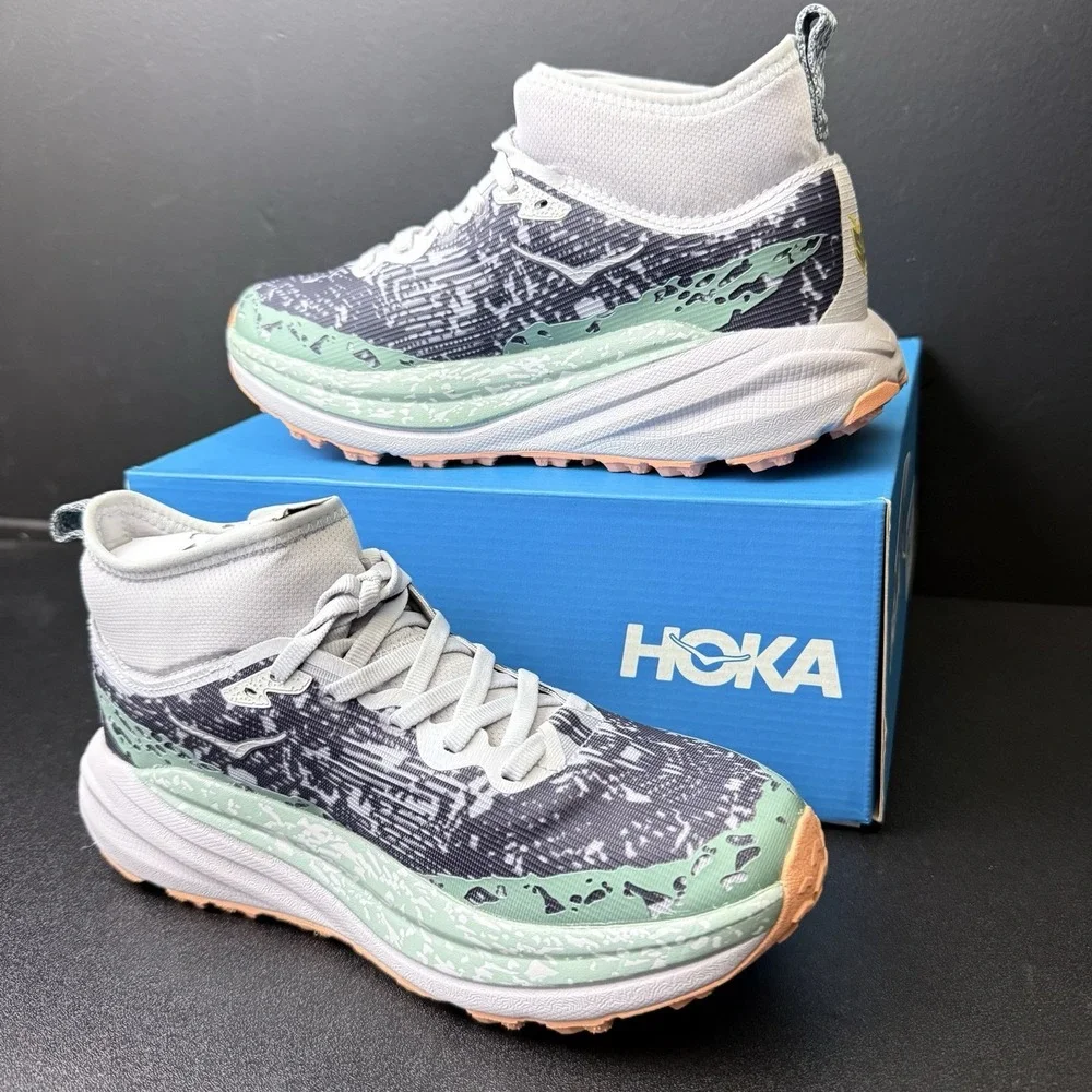 HOKA Speedgoat 6 Mid GTX Women's Size 6.5 Charcoal Grey Goretex‎ 1155153-AYC